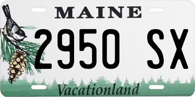 ME license plate 2950SX