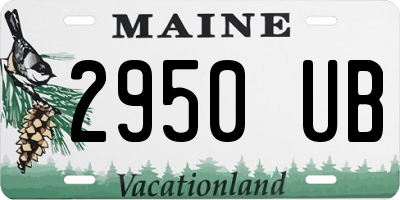 ME license plate 2950UB