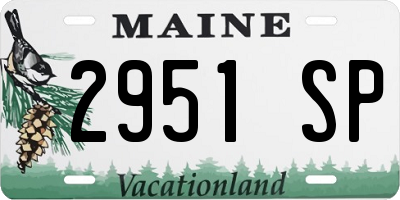 ME license plate 2951SP