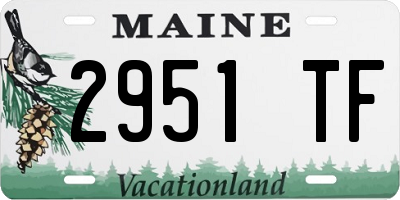 ME license plate 2951TF