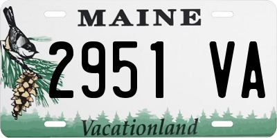 ME license plate 2951VA