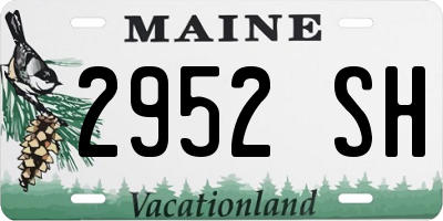 ME license plate 2952SH