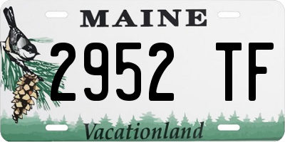 ME license plate 2952TF
