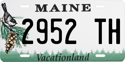 ME license plate 2952TH