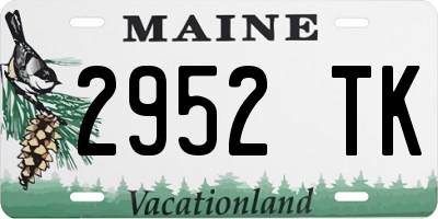 ME license plate 2952TK