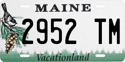 ME license plate 2952TM