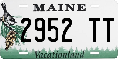 ME license plate 2952TT