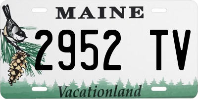 ME license plate 2952TV