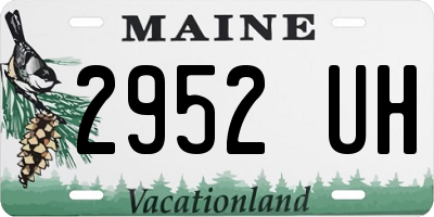 ME license plate 2952UH