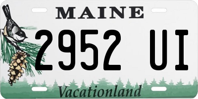 ME license plate 2952UI