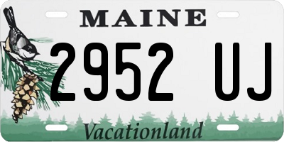 ME license plate 2952UJ