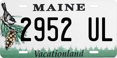 ME license plate 2952UL
