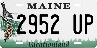 ME license plate 2952UP