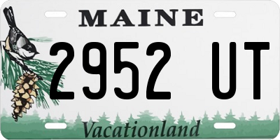 ME license plate 2952UT