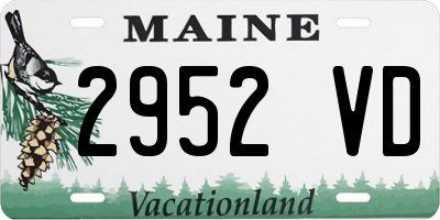 ME license plate 2952VD