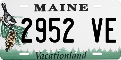 ME license plate 2952VE