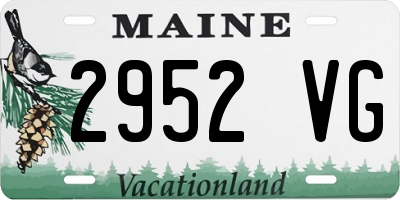 ME license plate 2952VG