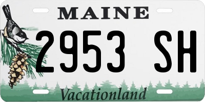 ME license plate 2953SH