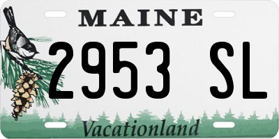 ME license plate 2953SL