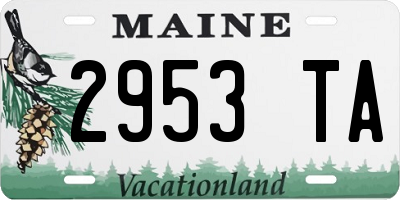 ME license plate 2953TA