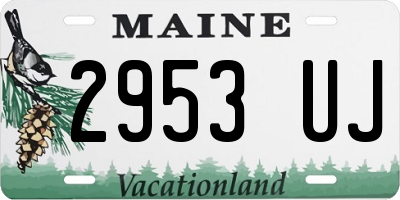 ME license plate 2953UJ