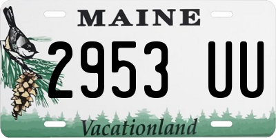 ME license plate 2953UU