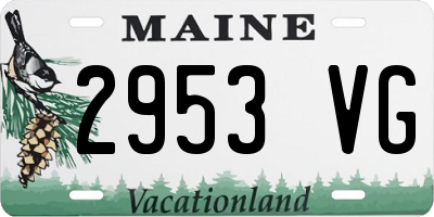 ME license plate 2953VG