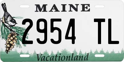 ME license plate 2954TL