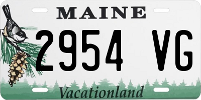 ME license plate 2954VG