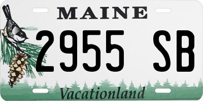 ME license plate 2955SB