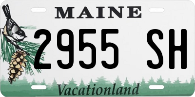 ME license plate 2955SH
