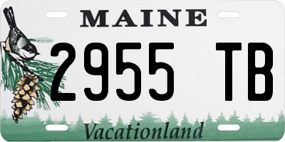 ME license plate 2955TB