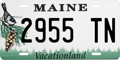 ME license plate 2955TN