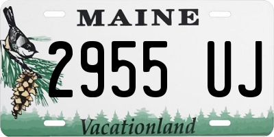 ME license plate 2955UJ