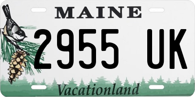 ME license plate 2955UK