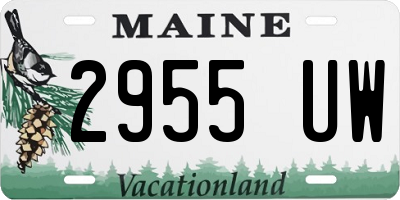 ME license plate 2955UW