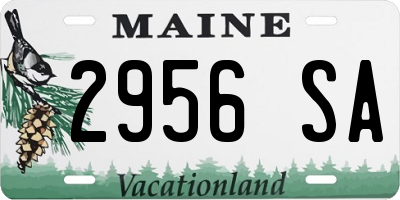 ME license plate 2956SA