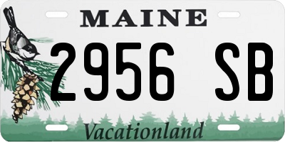 ME license plate 2956SB