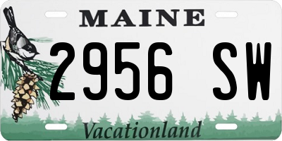 ME license plate 2956SW