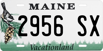 ME license plate 2956SX