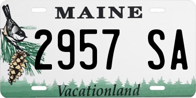 ME license plate 2957SA