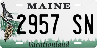ME license plate 2957SN