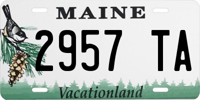 ME license plate 2957TA