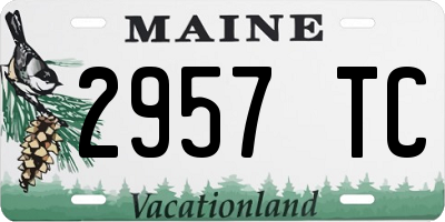 ME license plate 2957TC