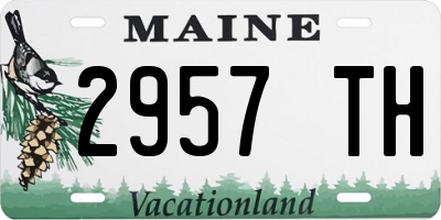 ME license plate 2957TH