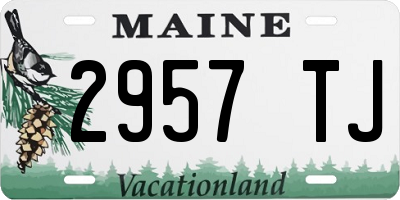 ME license plate 2957TJ