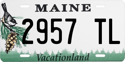 ME license plate 2957TL