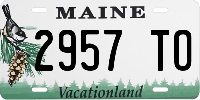 ME license plate 2957TO