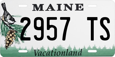 ME license plate 2957TS
