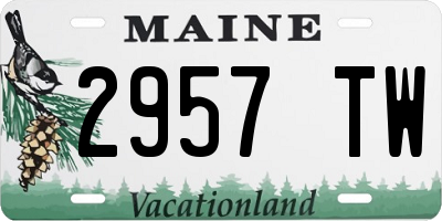 ME license plate 2957TW
